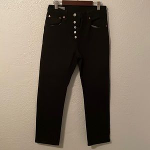 Very cute black 501 tapered Levi’s
